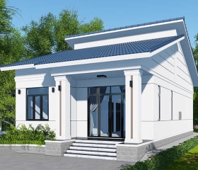 Nhà cấp 4 mái lệch